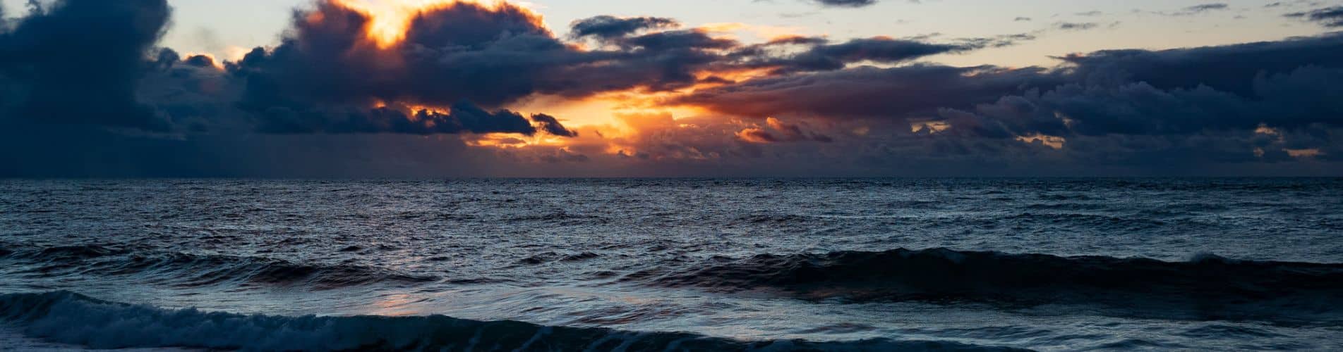 coucher de soleil au dessus du gouf de Capbreton